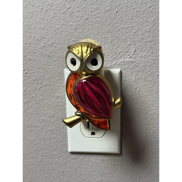Bath & Body Works Other - Bath and Body Works Owl & Maple Leaf Wallflower Diffuser Plug-In Jewel Colorful